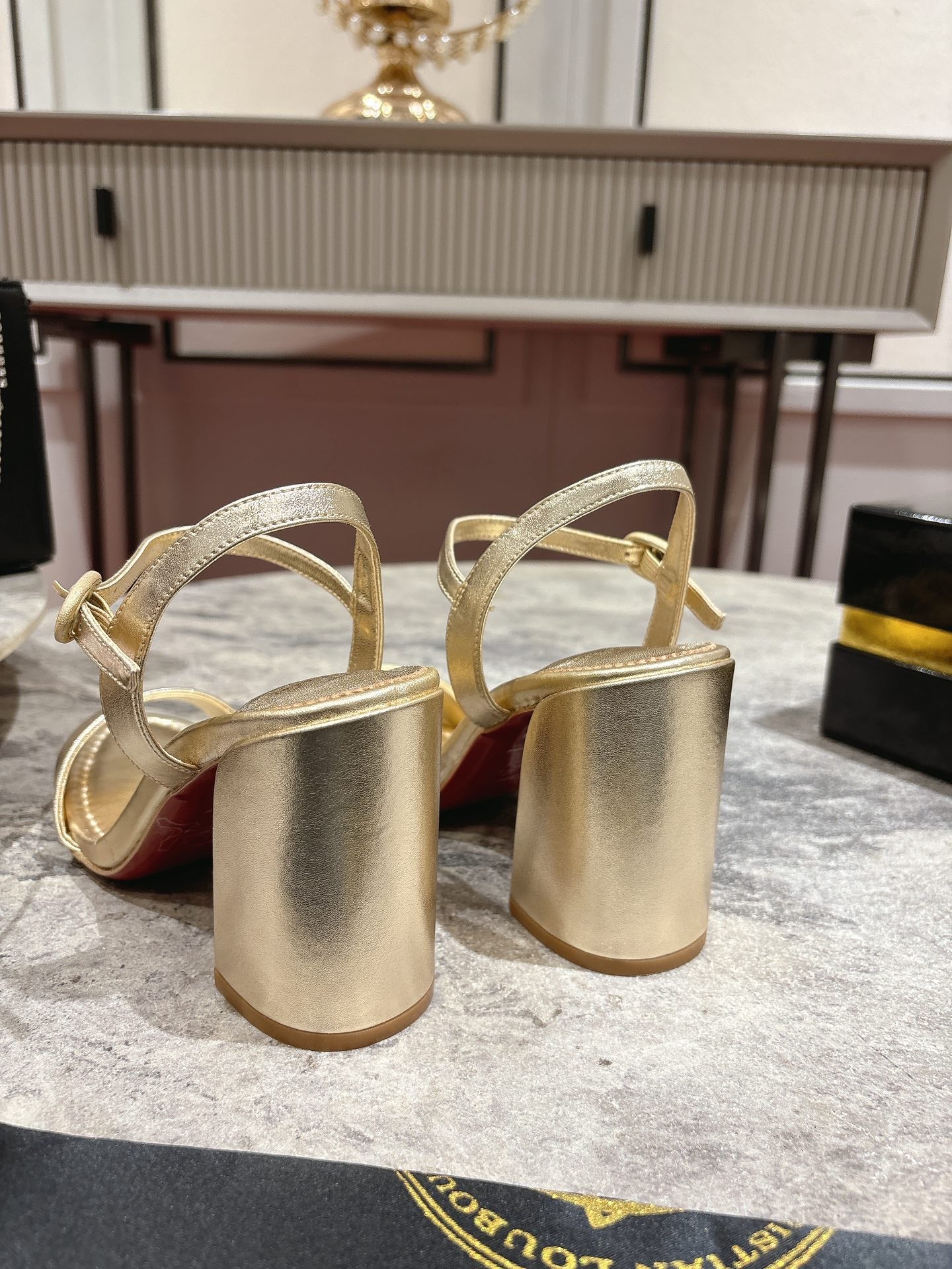Christian Louboutin Block Heel Sandals