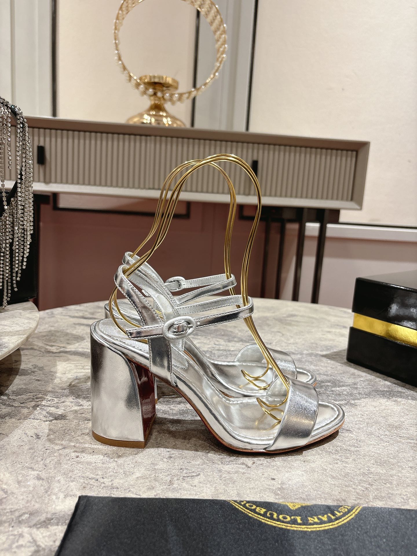 Christian Louboutin Block Heel Sandals