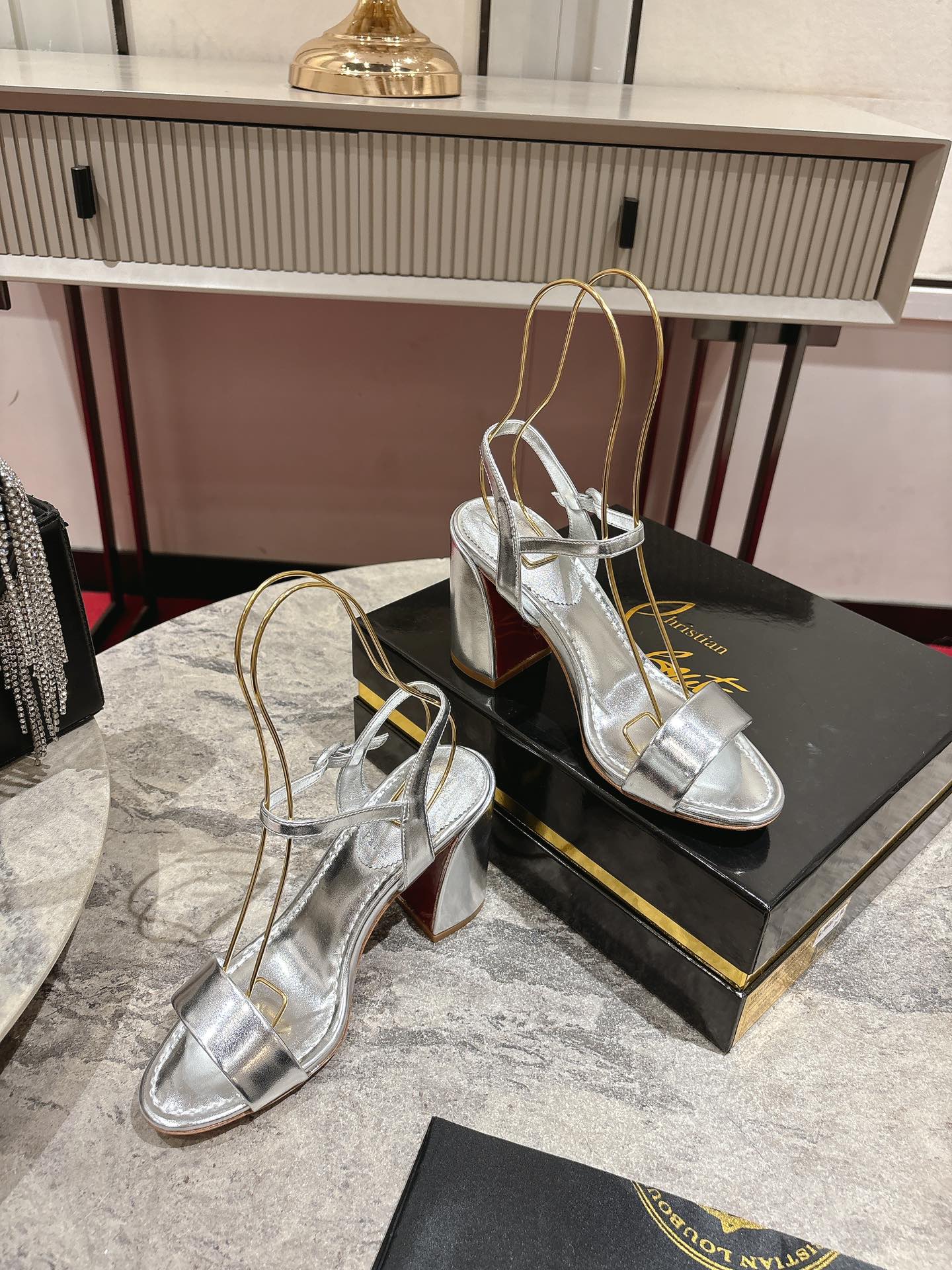 Christian Louboutin Block Heel Sandals