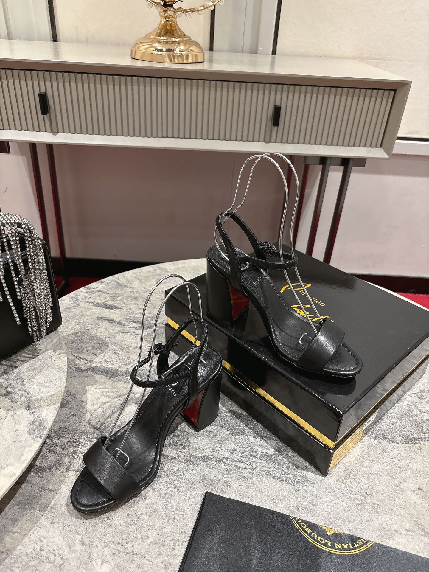 Christian Louboutin Block Heel Sandals