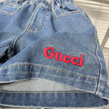 Gucci Kids Letter Embroidered Washed Jeans – Kids Collection