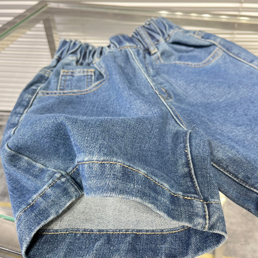 Gucci Kids Letter Embroidered Washed Jeans – Kids Collection