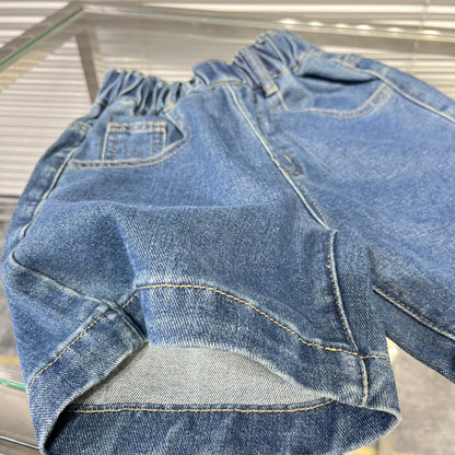 Gucci Kids Letter Embroidered Washed Jeans – Kids Collection