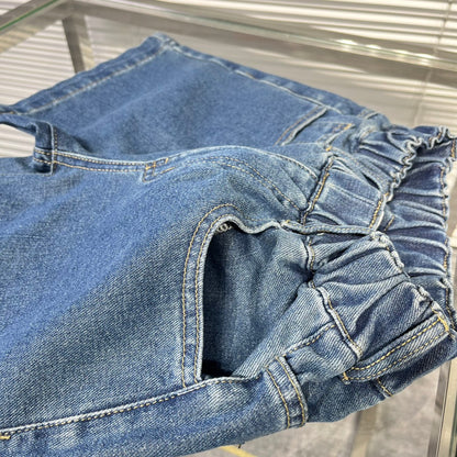 Gucci Kids Letter Embroidered Washed Jeans – Kids Collection