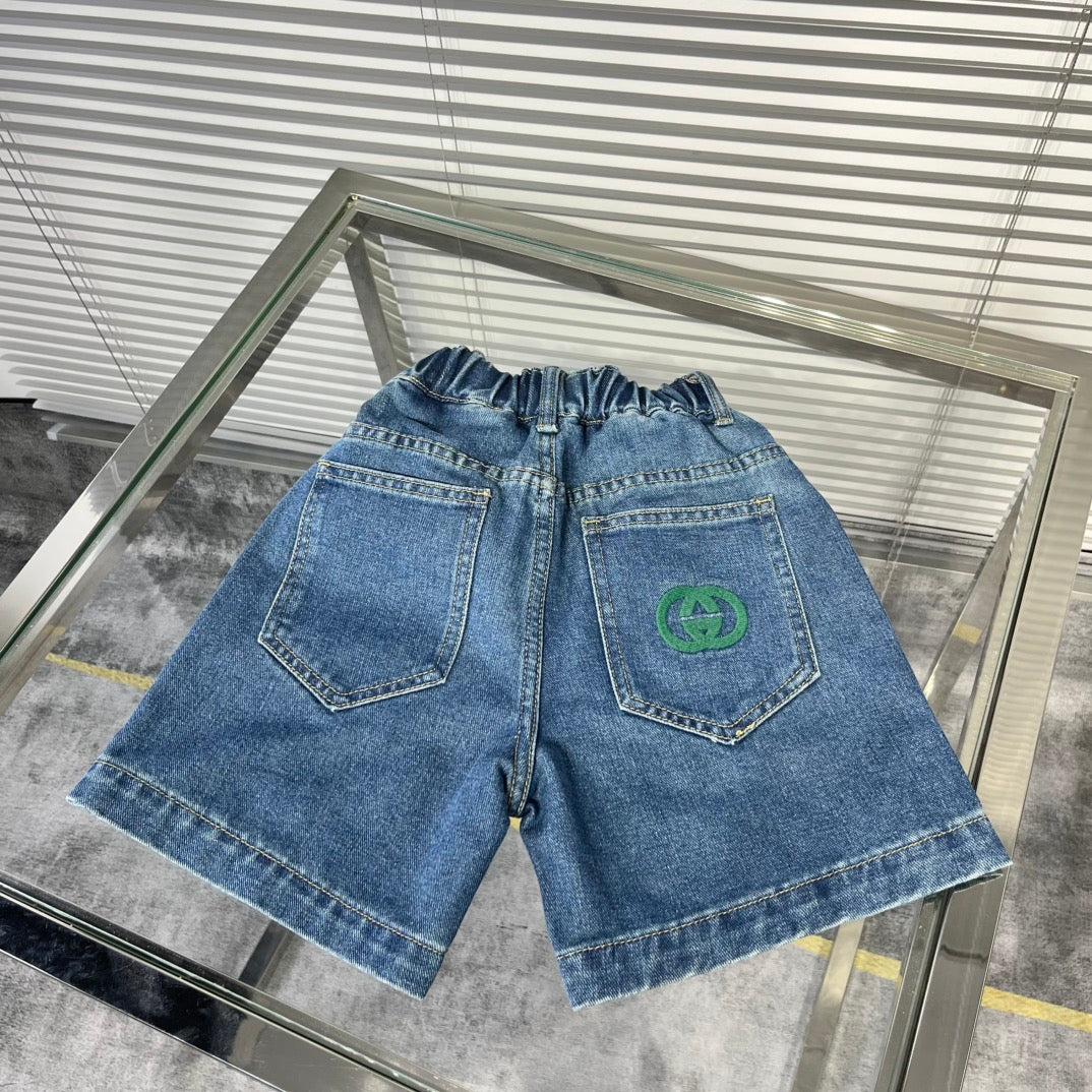 Gucci Kids Letter Embroidered Washed Jeans – Kids Collection