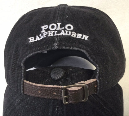 Ralph Lauren Denim Bear Embroidered Baseball Cap