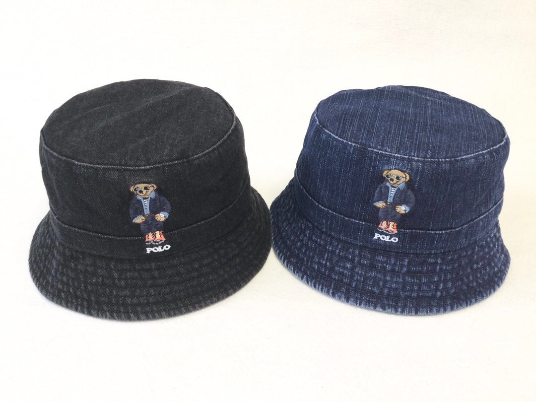 Ralph Lauren Polo Bear Denim Bucket Hat