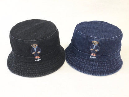 Ralph Lauren Polo Bear Denim Bucket Hat