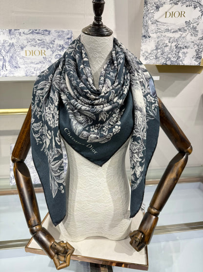 Dior Cashmere Silk Square Scarf – 2025 Collection