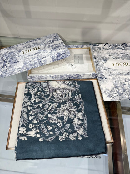 Dior Cashmere Silk Square Scarf – 2025 Collection
