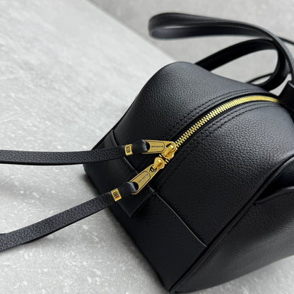 Balenciaga Carrie Leather Bowling Bag – Small