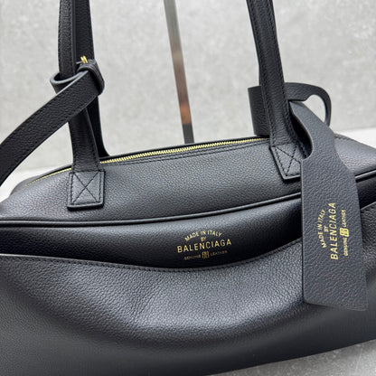 Balenciaga Carrie Leather Bowling Bag – Small