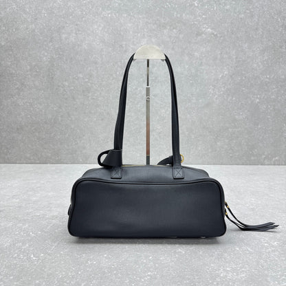 Balenciaga Carrie Leather Bowling Bag – Small