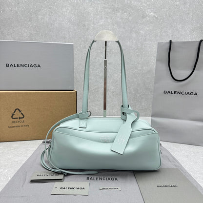 Balenciaga Carrie Leather Bowling Bag – Small