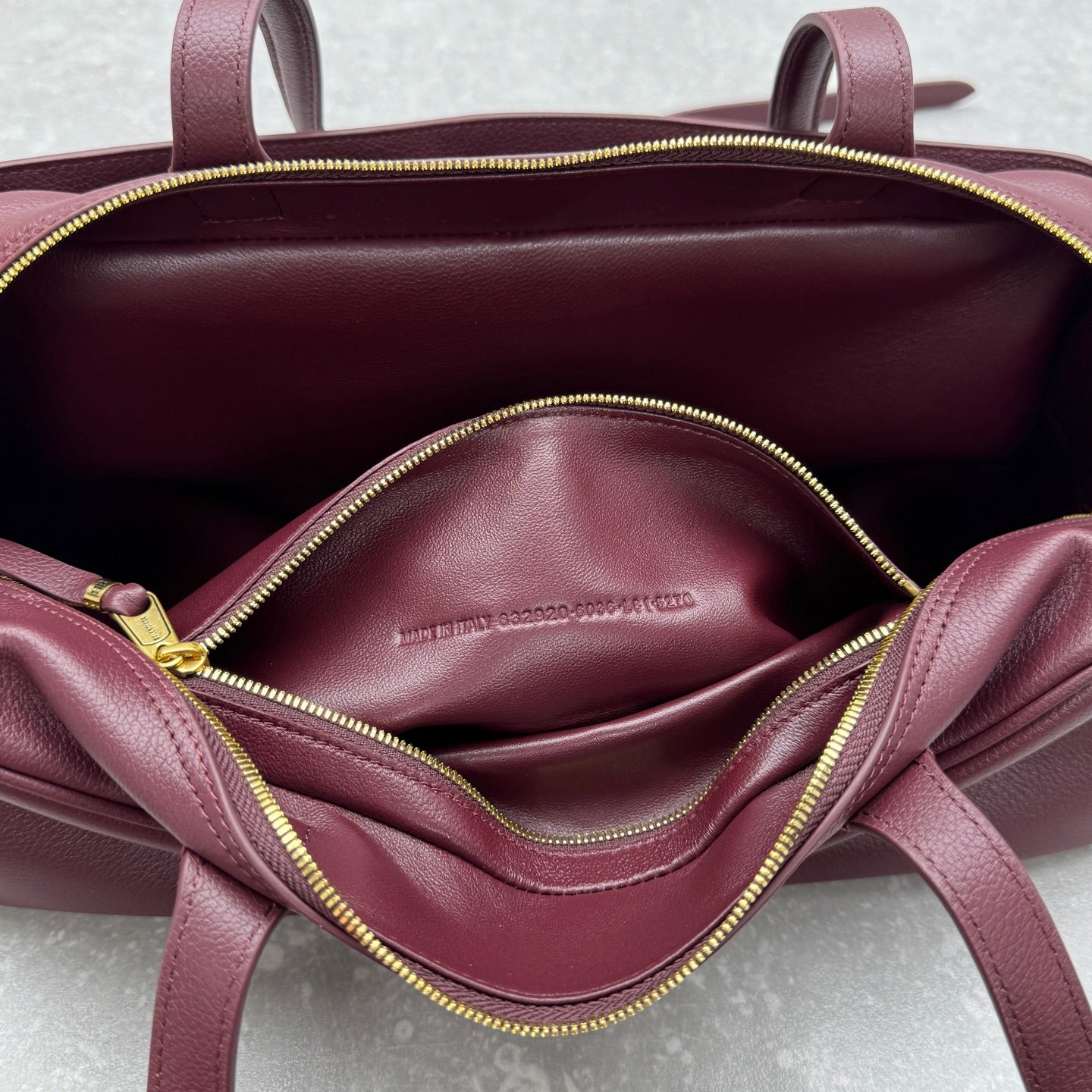 Balenciaga Carrie Small Leather Bowling Bag