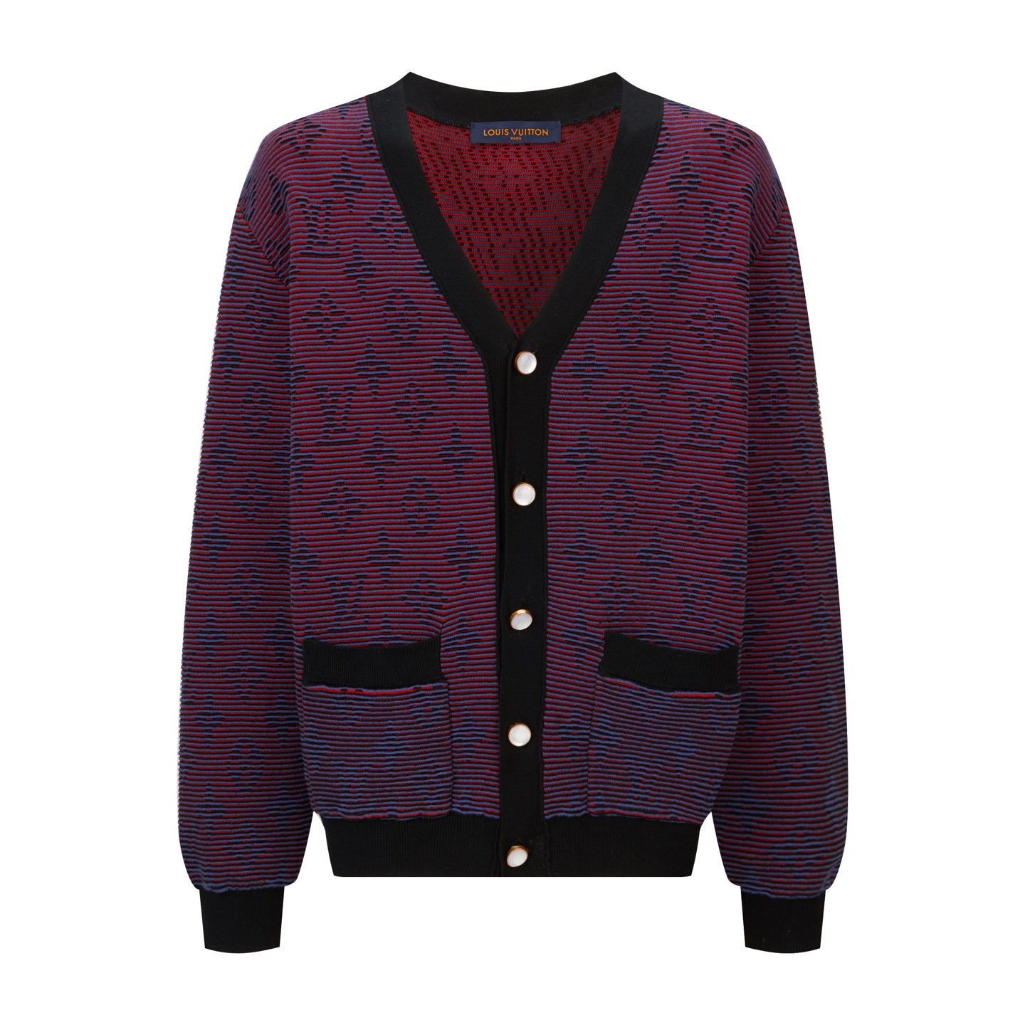 Louis Vuitton Monogram Jacquard Gradient Button Cardigan