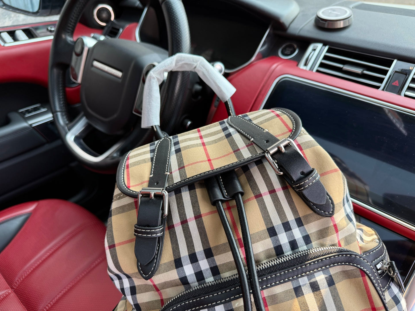 Burberry Classic Check Canvas Backpack