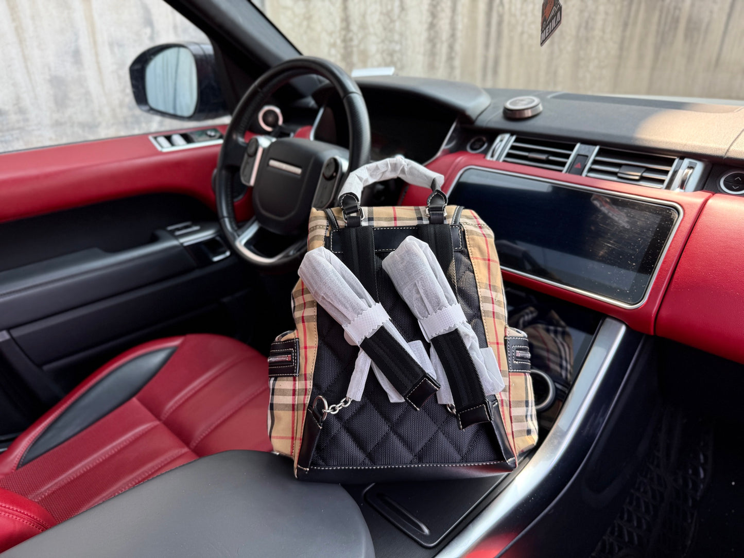 Burberry Classic Check Canvas Backpack
