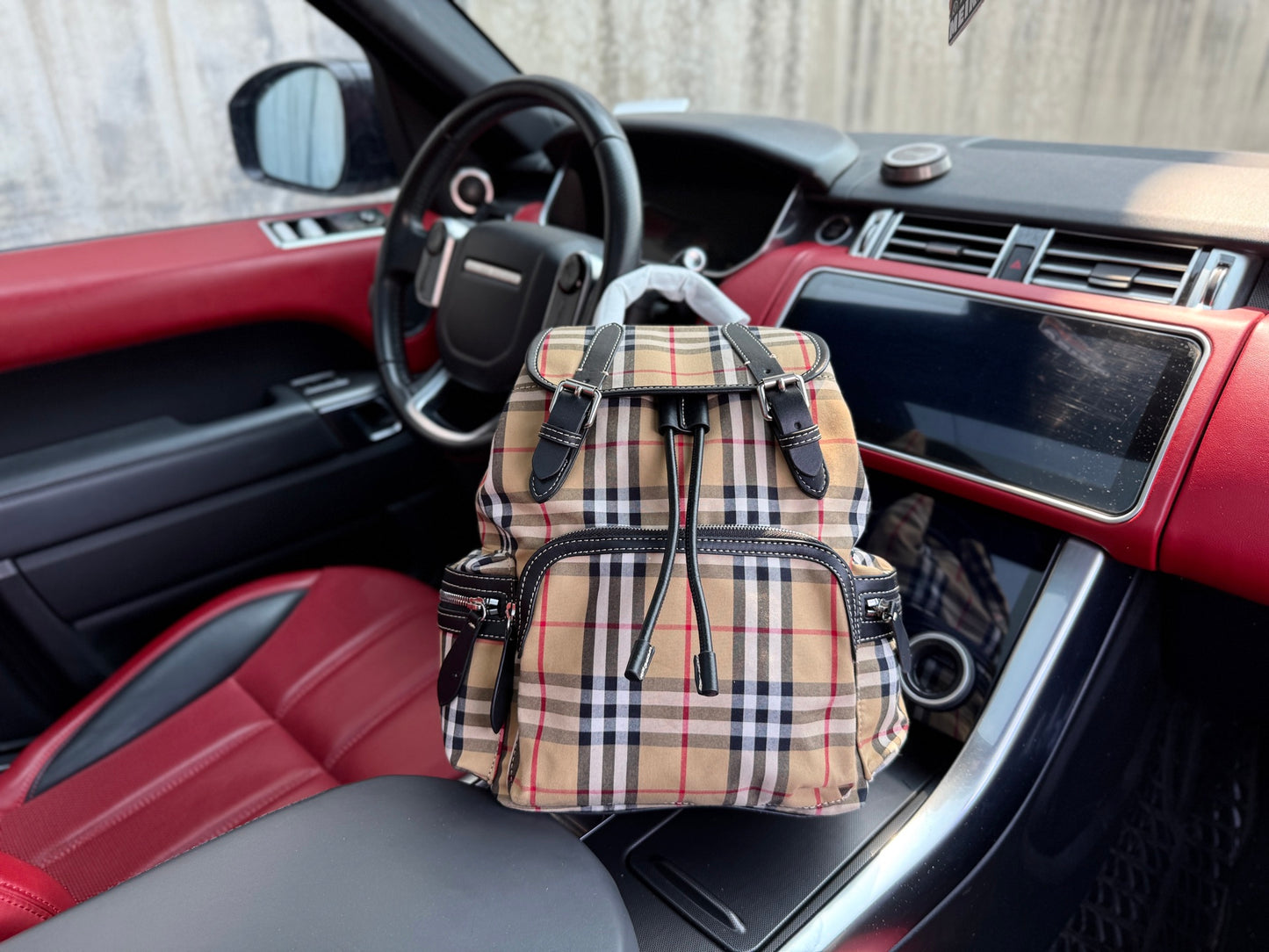Burberry Classic Check Canvas Backpack