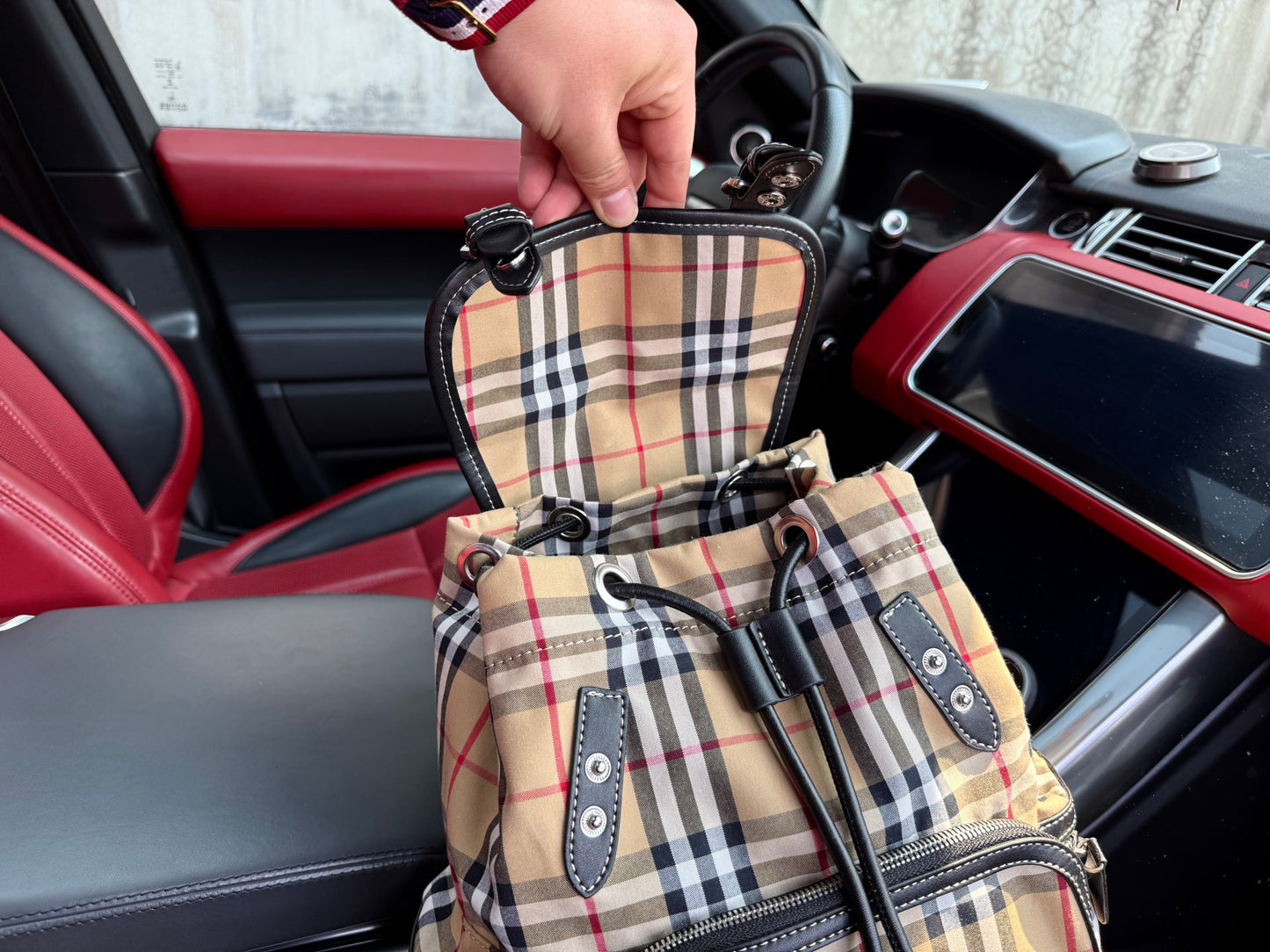 Burberry Classic Check Canvas Backpack