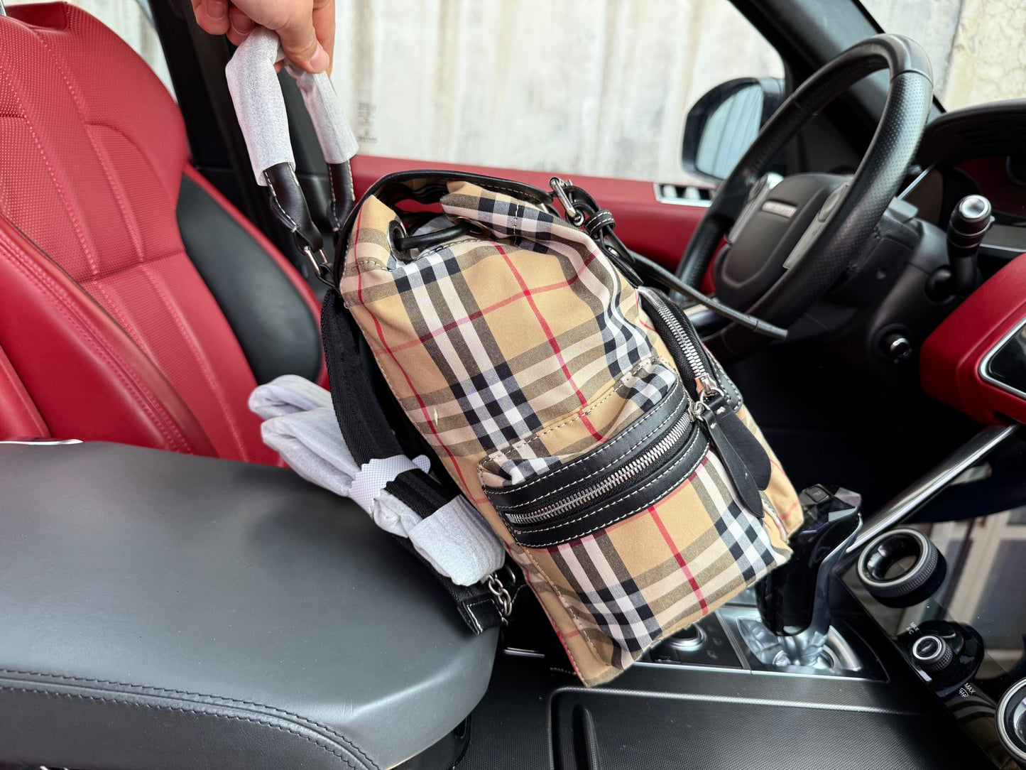 Burberry Classic Check Canvas Backpack