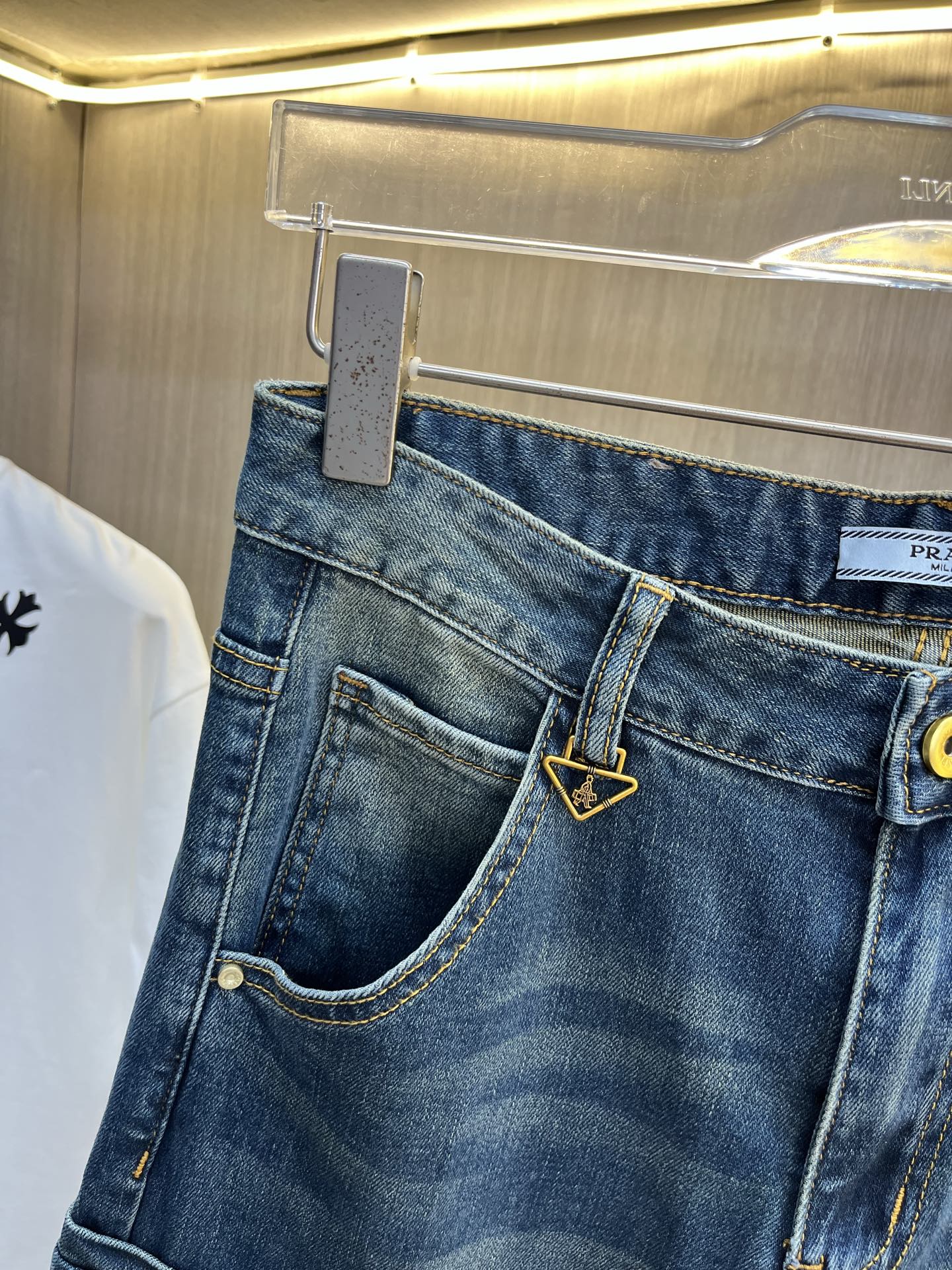 Prada Men's Washed Denim Jeans – 2025 Collection