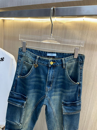 Prada Men's Washed Denim Jeans – 2025 Collection