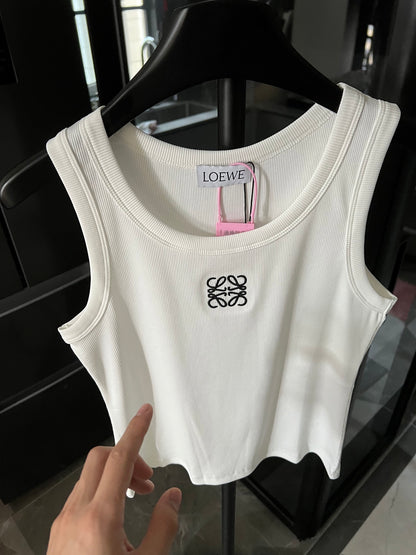 Loewe Embroidered Ribbed Tank Top – 25SS Collection