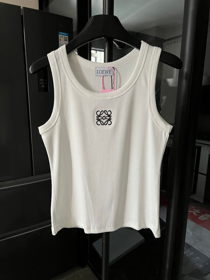 Loewe Embroidered Ribbed Tank Top – 25SS Collection