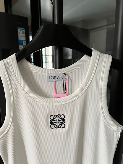 Loewe Embroidered Ribbed Tank Top – 25SS Collection