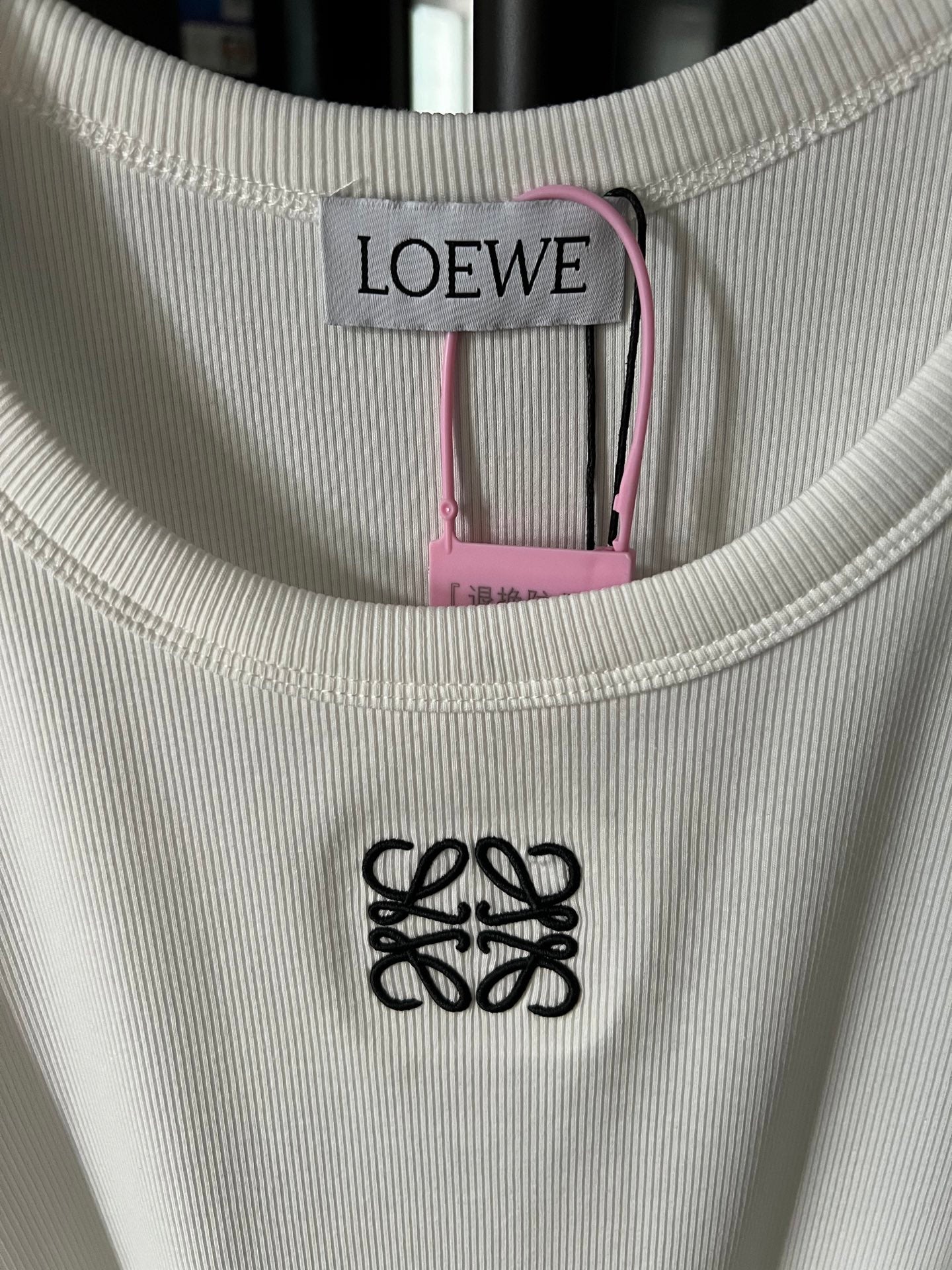 Loewe Embroidered Ribbed Tank Top – 25SS Collection