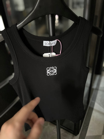 Loewe Embroidered Ribbed Tank Top – 25SS Collection