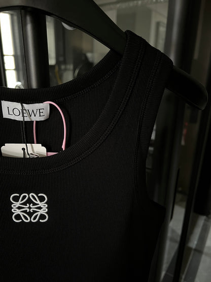 Loewe Embroidered Ribbed Tank Top – 25SS Collection