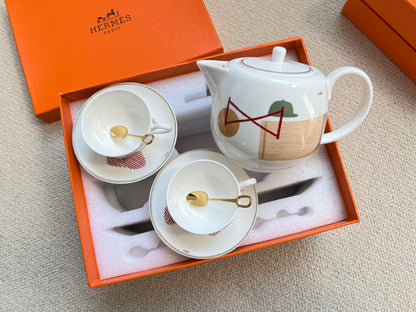 Hermès Saut Hermès Breakfast Porcelain Set
