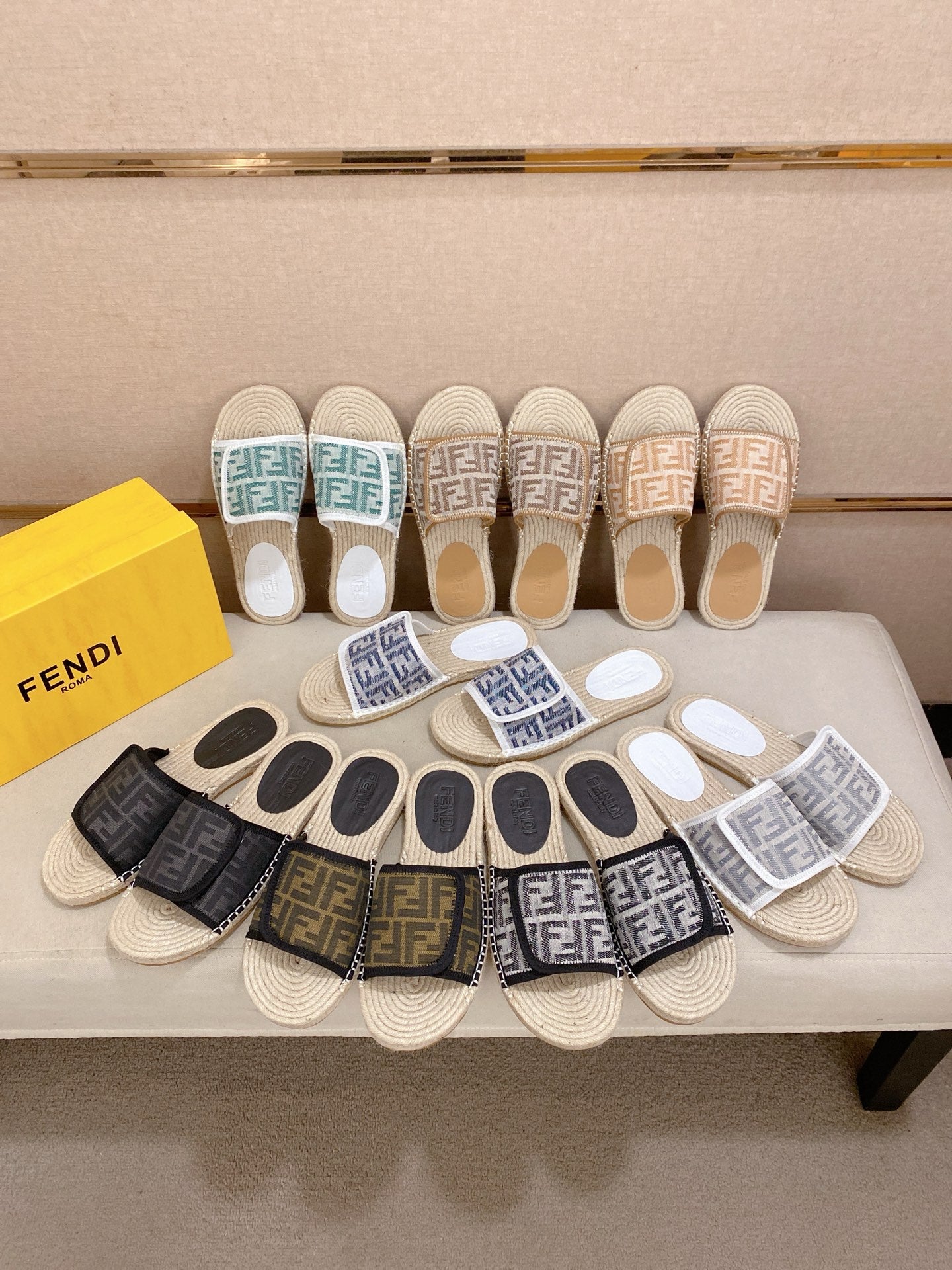 Fendi FF Monogram Luxury Slides – Summer Collection