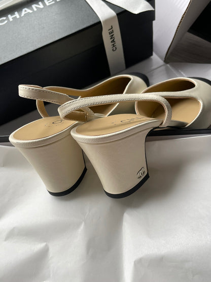Chanel Lambskin Slingback Sandals