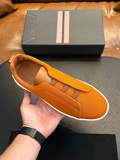 Zegna Triple Stitch Low-Top Sneakers