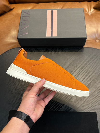 Zegna Triple Stitch Low-Top Sneakers