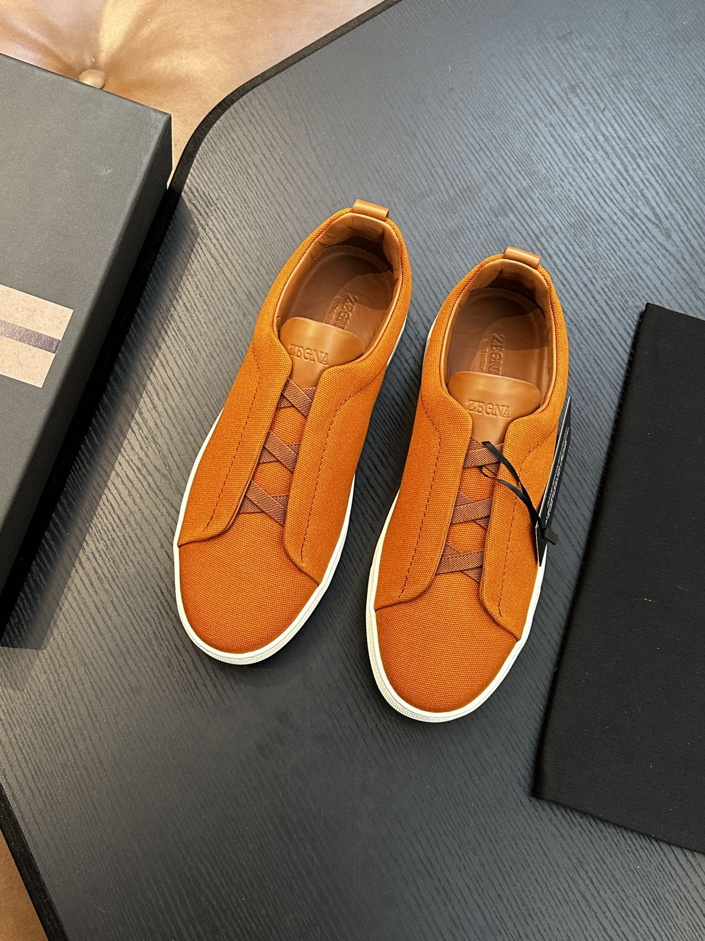 Zegna Triple Stitch Low-Top Sneakers