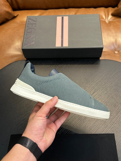 Zegna Triple Stitch Low-Top Sneakers