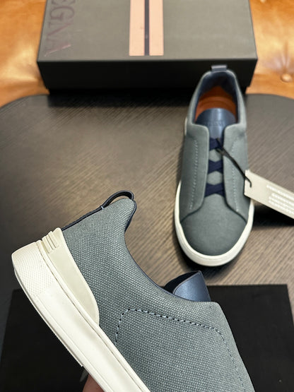 Zegna Triple Stitch Low-Top Sneakers