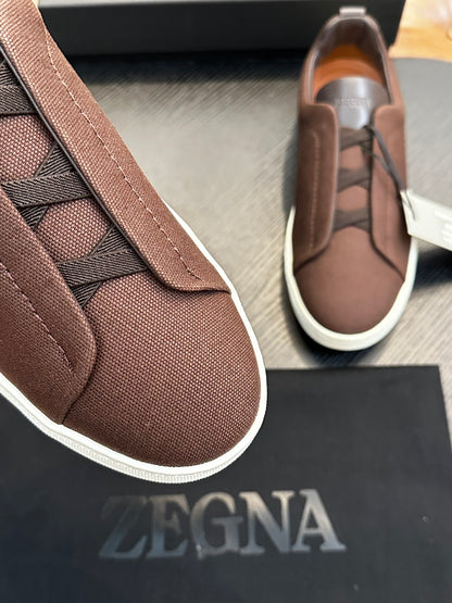 Zegna Triple Stitch Low-Top Sneakers