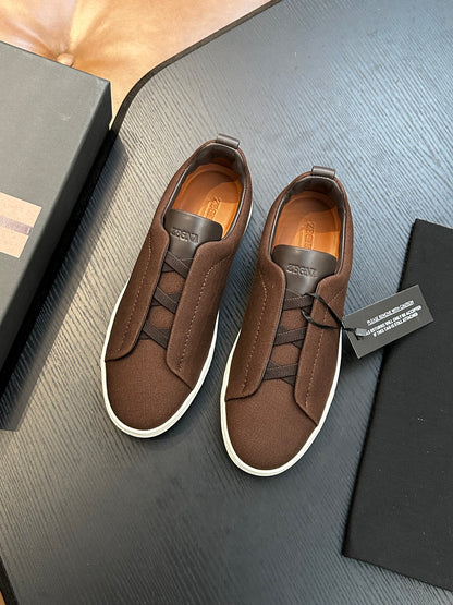 Zegna Triple Stitch Low-Top Sneakers
