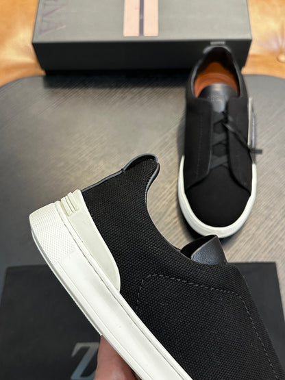Zegna Triple Stitch Low-Top Sneakers
