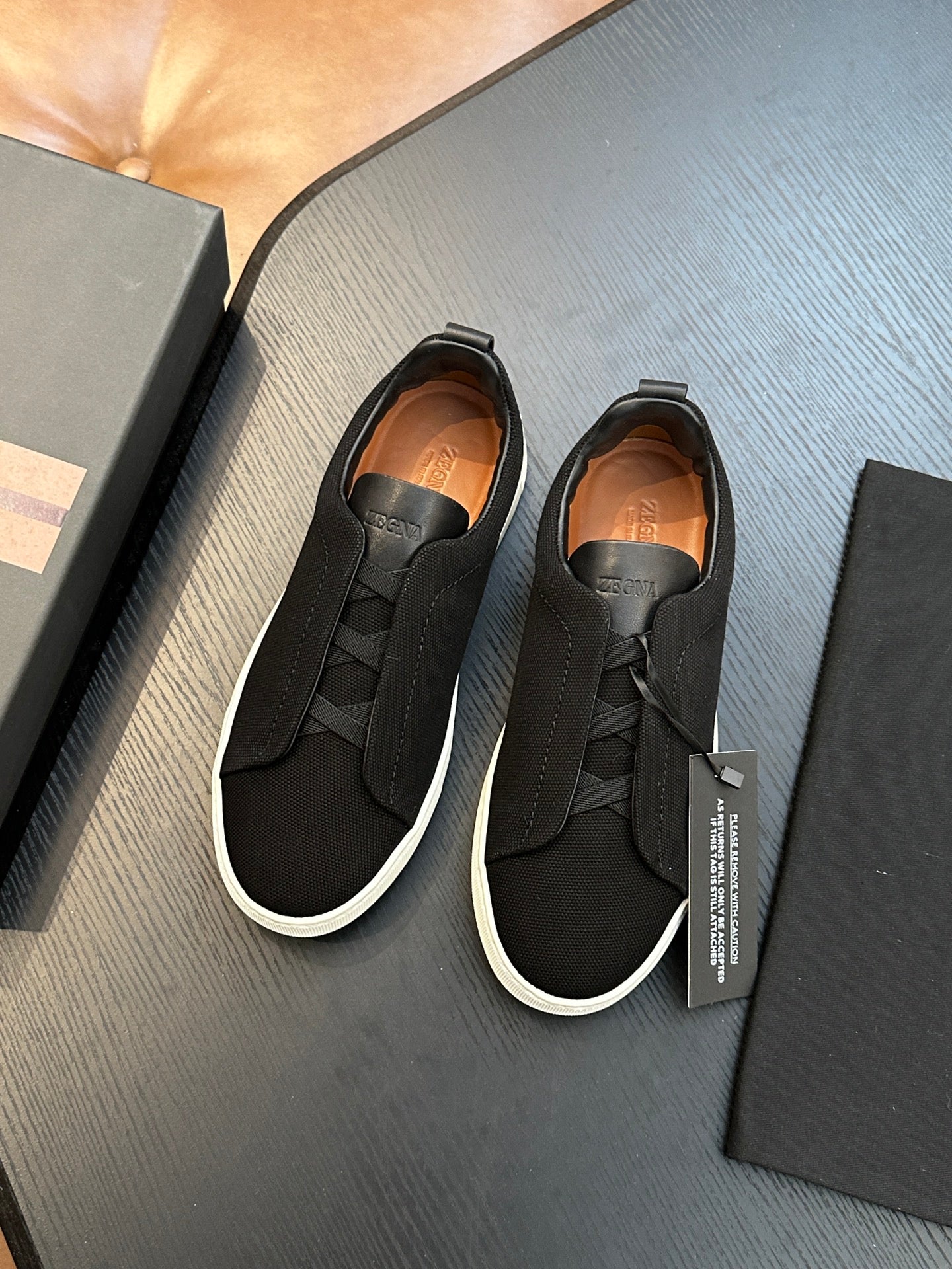 Zegna Triple Stitch Low-Top Sneakers