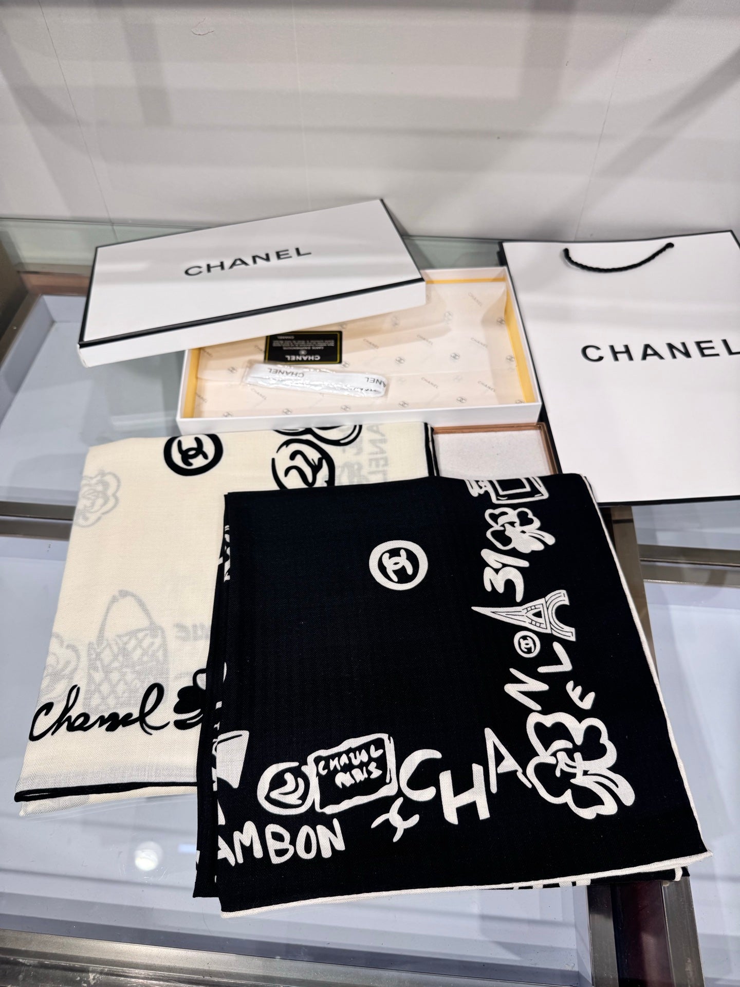 Chanel Silk Cashmere Square Scarf – 2025 Autumn Collection