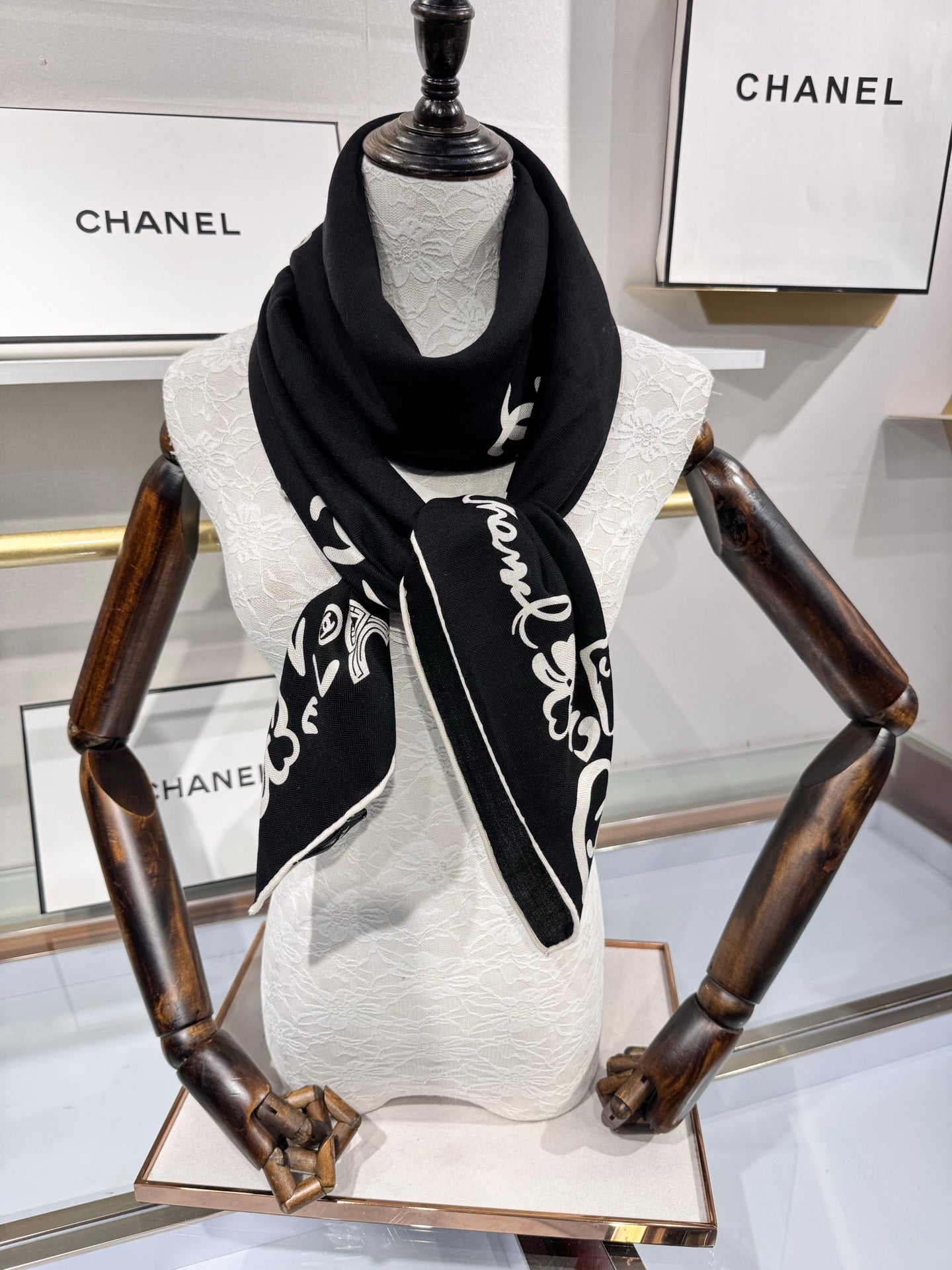 Chanel Silk Cashmere Square Scarf – 2025 Autumn Collection