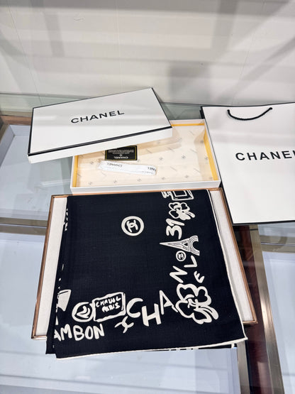 Chanel Silk Cashmere Square Scarf – 2025 Autumn Collection