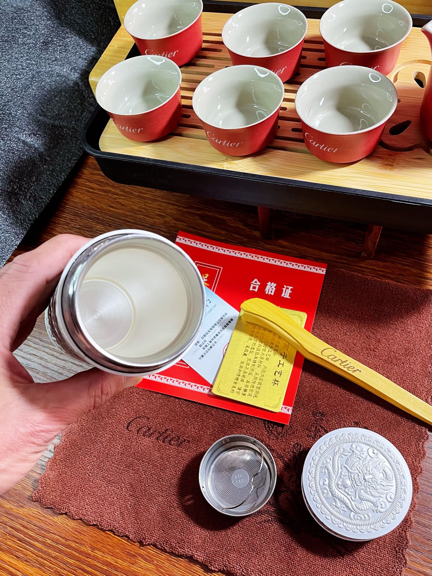 Cartier New Chinese Silver Tea Set