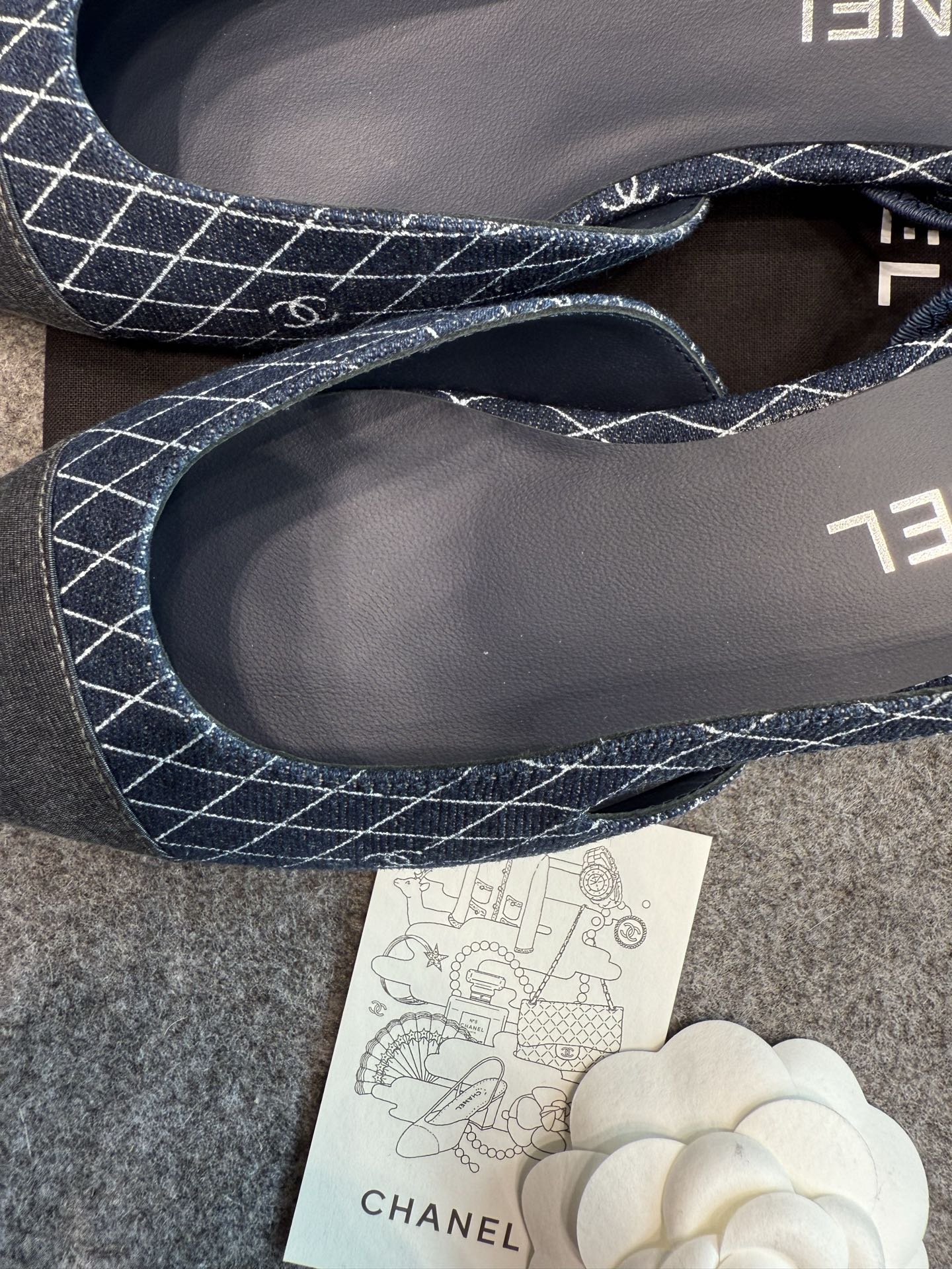 Chanel Denim Slingback Heels